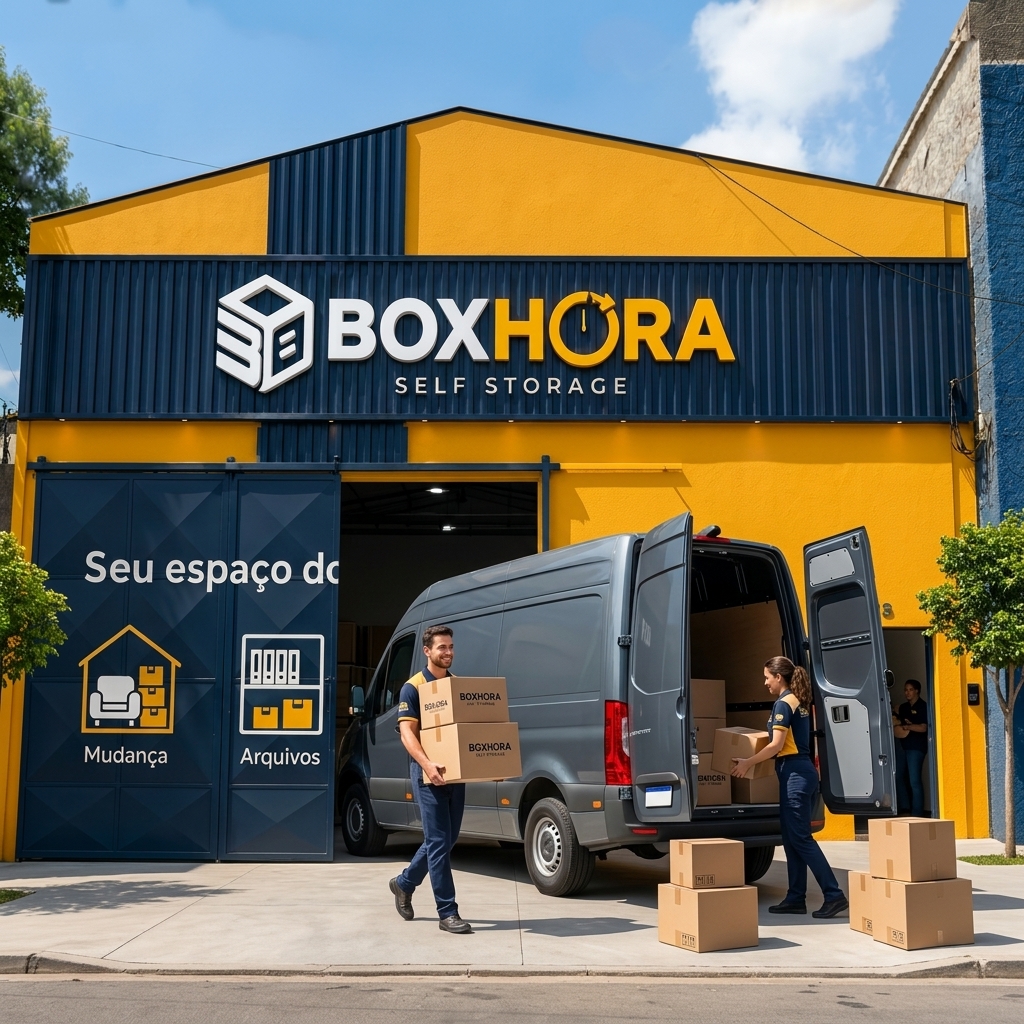 Área de carga, descarga e doca do storage